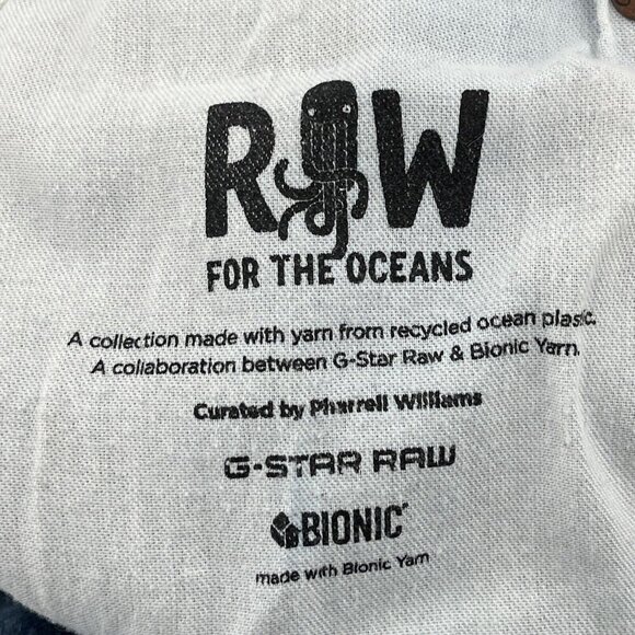 G Star Raw For The Oceans Type C 3D Jeans Light Acid Wash Pharrell 26x28 Barrel - Picture 13 of 16